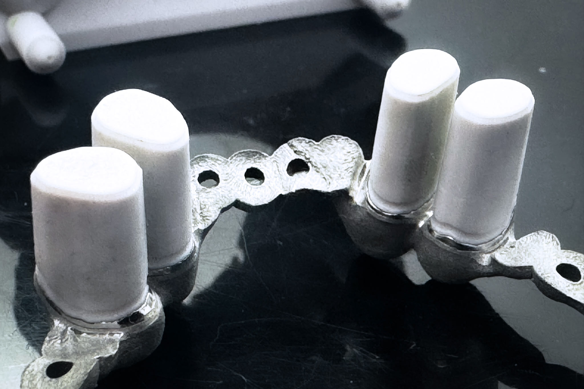 Volldigitaler Workflow – Passungskontrolle Primärkrone, Sekundärgerüst, gedruckter Einzelstumpf, 3D-Modelle