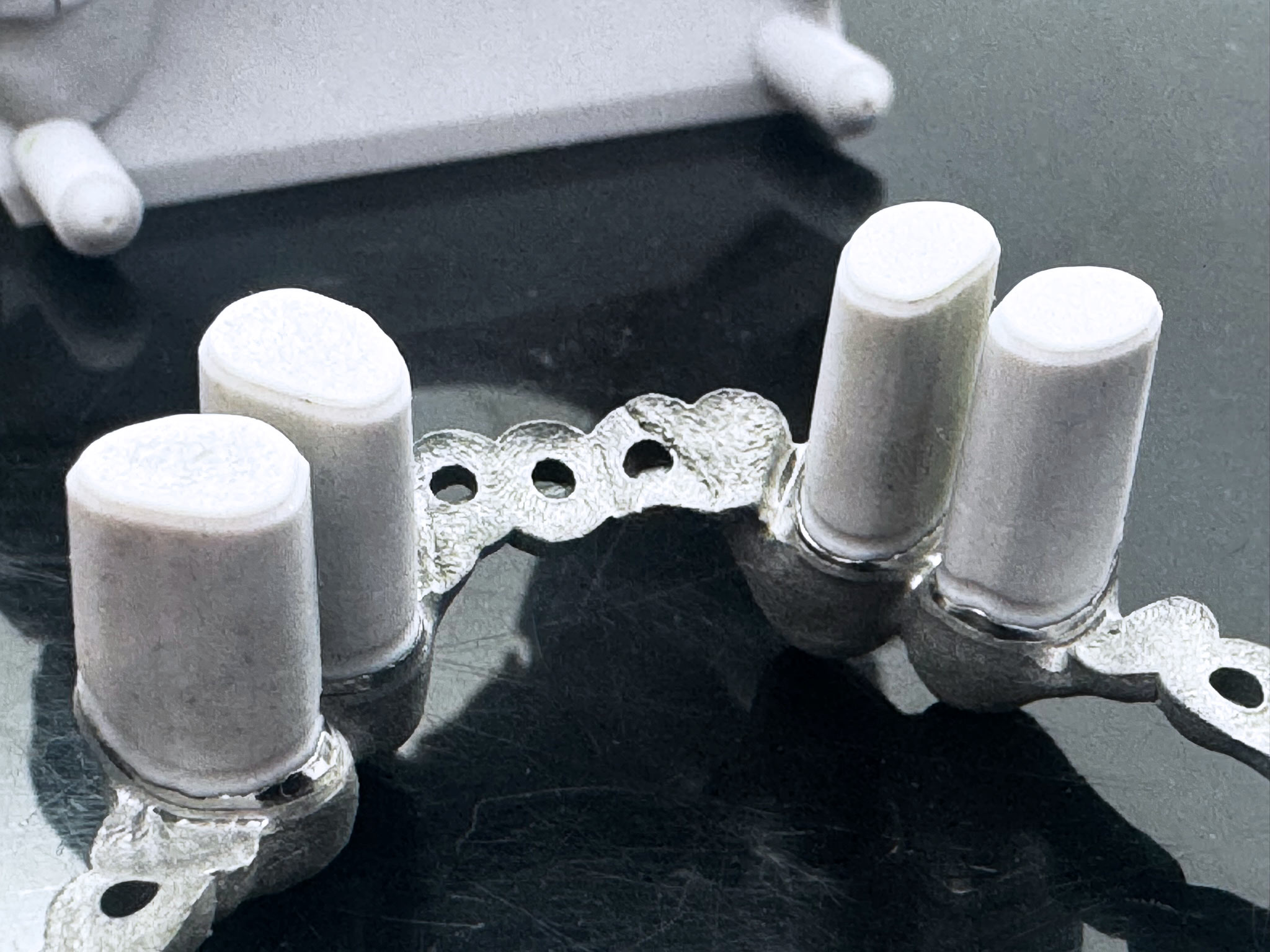 gedruckte Modelle Kontrollstümpfe aus dem Drucker Resin